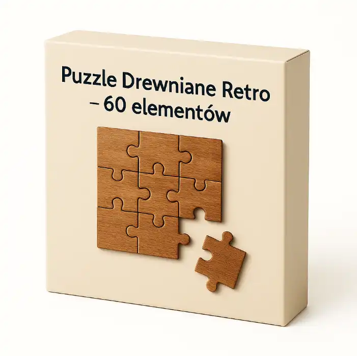 Puzzle drewniane retro 60